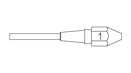 Produktfoto 1 von Weller 1 Ersatz-Entlötdüse T0051325 1.4 x 2.5 mm