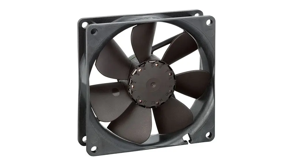 Produktfoto 1 von ebm-papst dc-Axiallüfter, 24 VDC / 1.3 → 3.1W, 92 x 92 x 25mm, 82m³/h