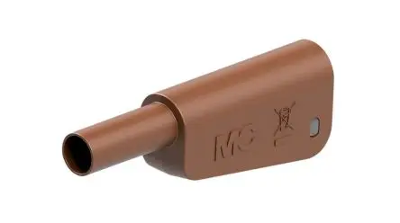 Produktfoto 1 von Staubli 4 mm Stecker Braun Prüfspitze, 600V ac 32A Lot
