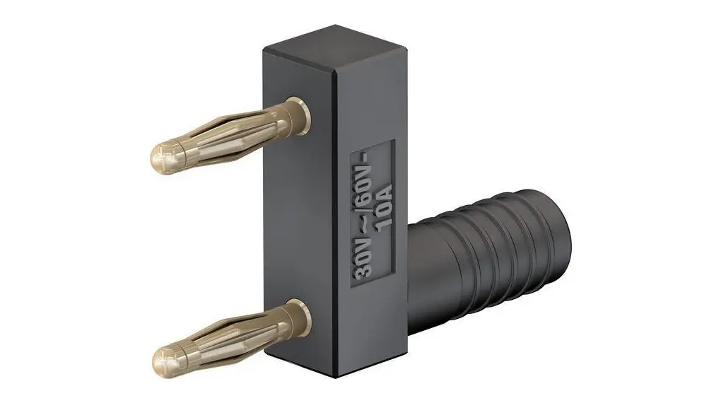 Produktfoto 1 von Staubli 2 mm Stecker Schwarz Bananenstecker, Kontakt Gold, 30 V
