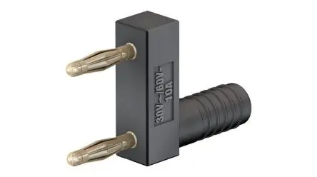 Produktfoto 1 von Staubli 2 mm Stecker Schwarz Bananenstecker, Kontakt Gold, 30V 10A