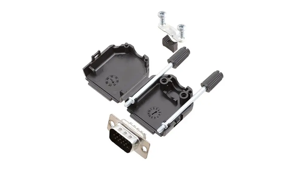 Produktfoto 1 von Encitech Connectors 6355 D-Sub-Steckverbinder Gerade, 15-polig, Lot Stecker