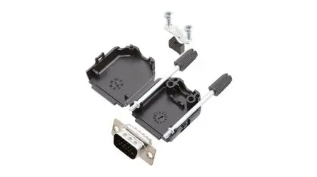 Produktfoto 1 von Encitech Connectors 6355 D-Sub-Steckverbinder Gerade, 15-polig, Lot Stecker
