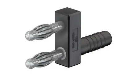 Produktfoto 1 von Staubli 4 mm Stecker Schwarz Bananenstecker, Kontakt Nickel, 60V 32A