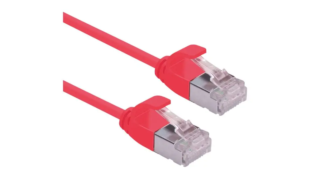 Produktfoto 1 von Roline RJ45 Cat6a Ethernet-Kabel, 1 m, Rot, A Gerade Stecker, B Gerade Stecker FTP, Raucharm halogenfrei