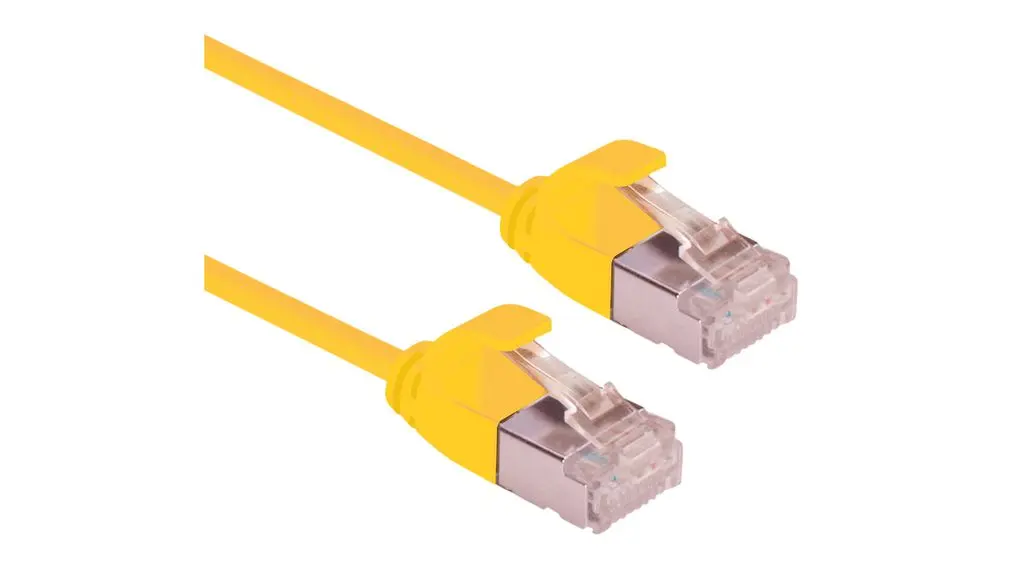 Roline 21.15.33 Cat6a Ethernet-Kabel, 2 m, Gelb 8 U/FTP, Raucharm halogenfrei