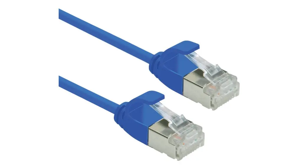 Roline RJ45 Cat6a Ethernet-Kabel, 3 m, Blau, A Gerade Stecker, B Gerade Stecker FTP, Raucharm halogenfrei