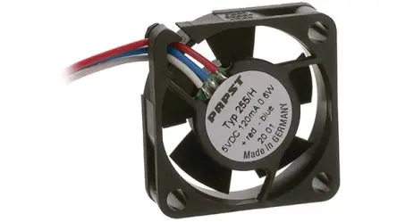Produktfoto 1 von ebm-papst Axiallüfter, Hülse, 5V dc / 0.7 W, 12000 U/min, 4.6 m³/h IP20 25 mm 25mm 8 mm