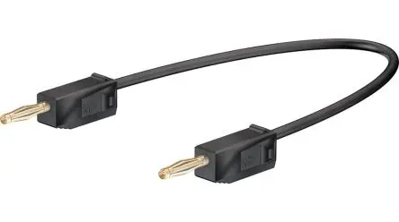 Produktfoto 1 von Staubli Messleitung 10A Stecker, Schwarz Polyvinylchlorid-isoliert 75 mm, 60V dc