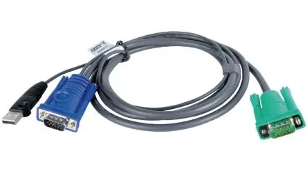 Produktfoto 1 von Aten KVM-Kabel, SPHD / Stecker, USB Typ A / Stecker, Schwarz, 1.8 m
