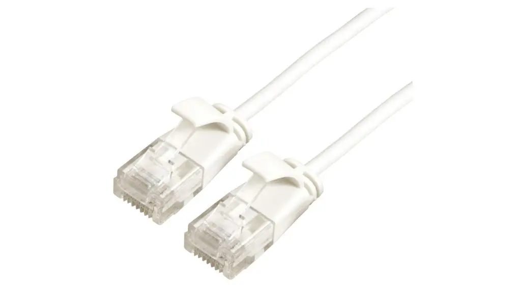 Roline 21.15.09 Cat6a Ethernet-Kabel, 1.5 m, Weiß 8 UTP Ungeschirmt, Aussen ø 3.4 mm Außen-ø , Polyvinylchlorid