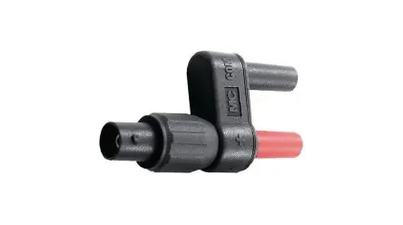 Produktfoto 1 von Staubli Prüfsteckverbinder-Adapter Rot, Schwarz Messing vernickelt, Vergoldetes Messing Gold 1kV
