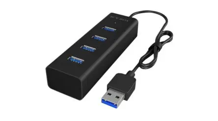 ICY BOX, USB 3.0 USB 3.0-Hub, 4 USB Ports, USB, Busbetrieben T: 29 mm H: 21 mm B: 95mm