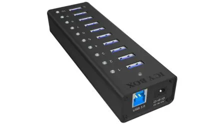 Produktfoto 1 von ICY BOX, USB 3.0 USB 3.0-Hub, 10 USB Ports, USB, Adapter T: 25 mm H: 145 mm B: 45mm