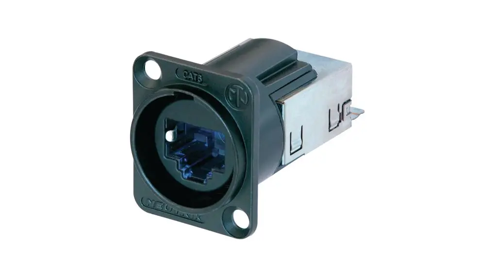 Neutrik NE8FDY Buchse Kat. 6 Ethernet-Steckverbinder, 1-Port 8-polig Abgeschirmt Frontplattenmontage Gerade