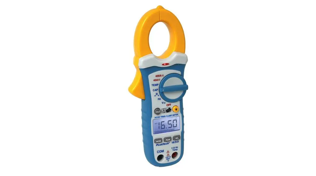 Produktfoto 1 von PeakTech P1650 Stromzange AC/DC-Stromzange 400 A CAT III 400 mV ac, 400 mV dc / 400 A, 40 mΩ