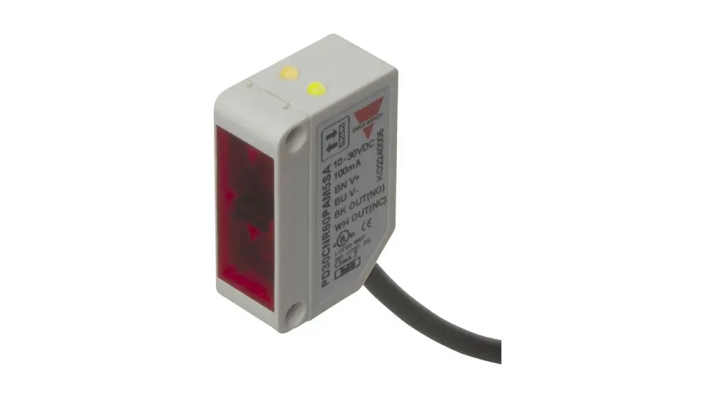 Produktfoto 1 von CAP-XX Kubisch Optischer Sensor, Diffus, Bereich 200 mm, PNP Ausgang, Anschlusskabel