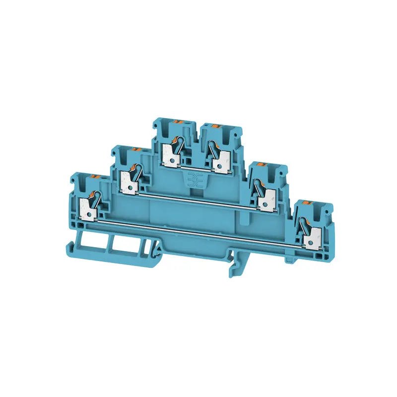 Produktfoto 1 von Weidmüller A2T Mehrstufiger Anschlussklemmenblock 3 Dunkelbeige, 2.5 mm², 800 V Einsteck-Anschluss IECEx/ATEX