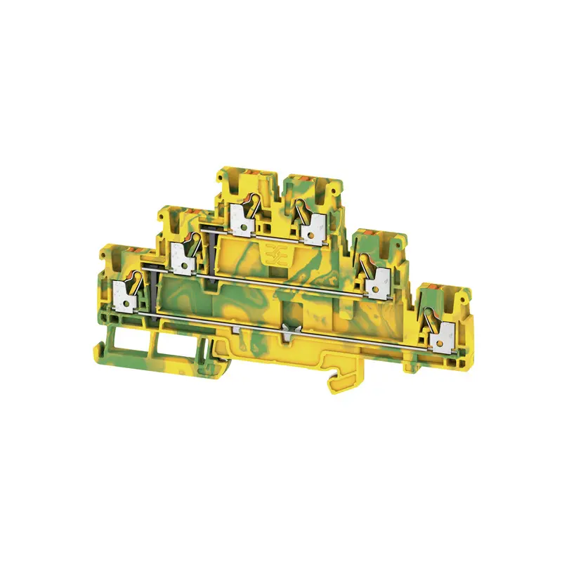 Produktfoto 1 von Weidmüller A3T Mehrstufiger Anschlussklemmenblock 3 Dunkelbeige, 2.5 mm², 800 V Einsteck-Anschluss IECEx/ATEX