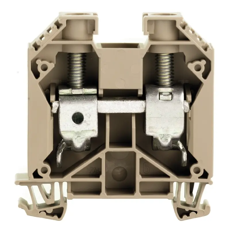 Produktfoto 1 von Weidmüller WDU Anschlussklemmenblock für Durchkontaktierung 1 Dunkelbeige, 35 mm² ATEX, IECEx