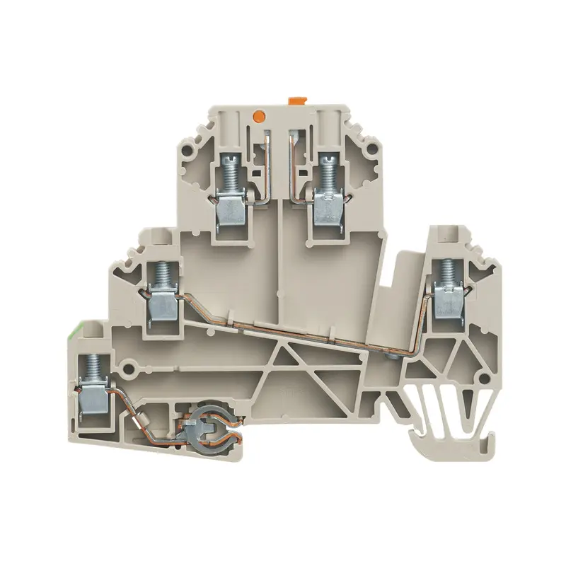Produktfoto 1 von Weidmüller WDK Prüftrennklemmenblock 3 Dunkelbeige, 2.5 mm², 500 V Schraubbefestigung IECEx/ATEX