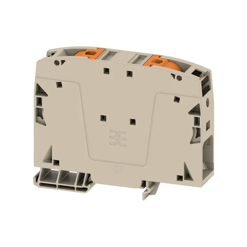 Produktfoto 1 von Weidmüller A2C Anschlussklemmenblock für Durchkontaktierung 1 Dunkelbeige, 50 mm², 1000 V Einsteck-Anschluss IECEx/ATEX