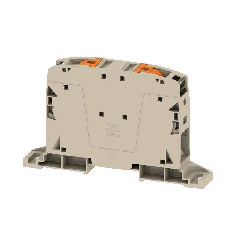 Produktfoto 1 von Weidmüller A2C Anschlussklemmenblock für Durchkontaktierung 1 Dunkelbeige, 50 mm², 1000 V Einsteck-Anschluss IECEx/ATEX