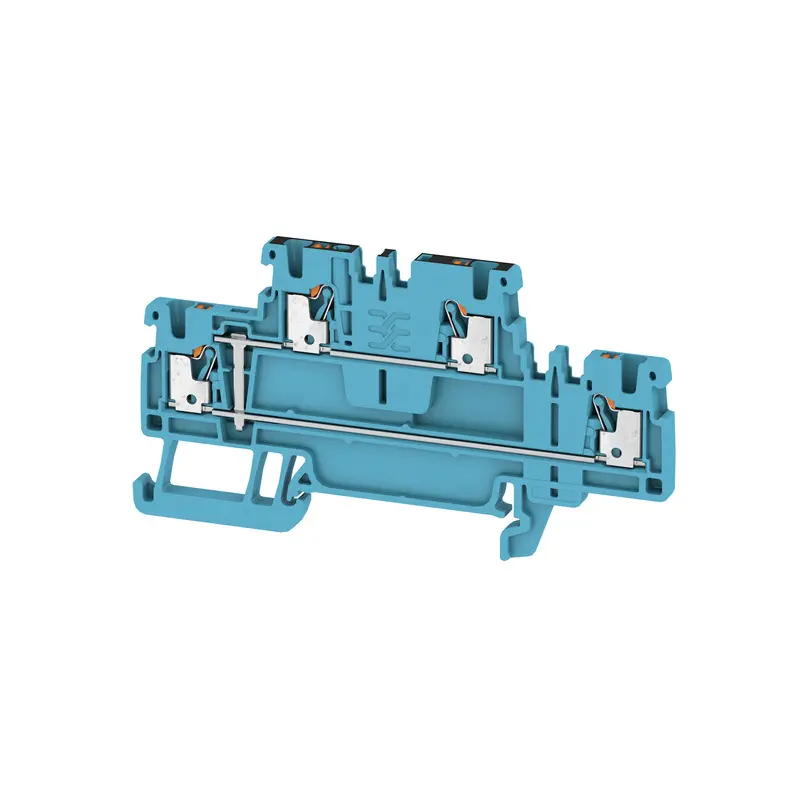 Produktfoto 1 von Weidmüller A2T Mehrstufiger Anschlussklemmenblock 2 Blau, 1.5 mm², 500 V Einsteck-Anschluss IECEx/ATEX