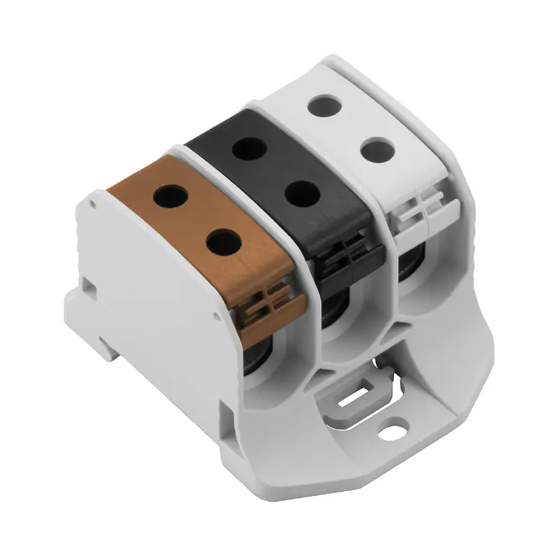 Produktfoto 1 von Weidmüller WPD Verteilereinheit 1 Braun, Hellgrau, Schwarz, 50 mm², 1000 V Schraubbefestigung IECEx/ATEX