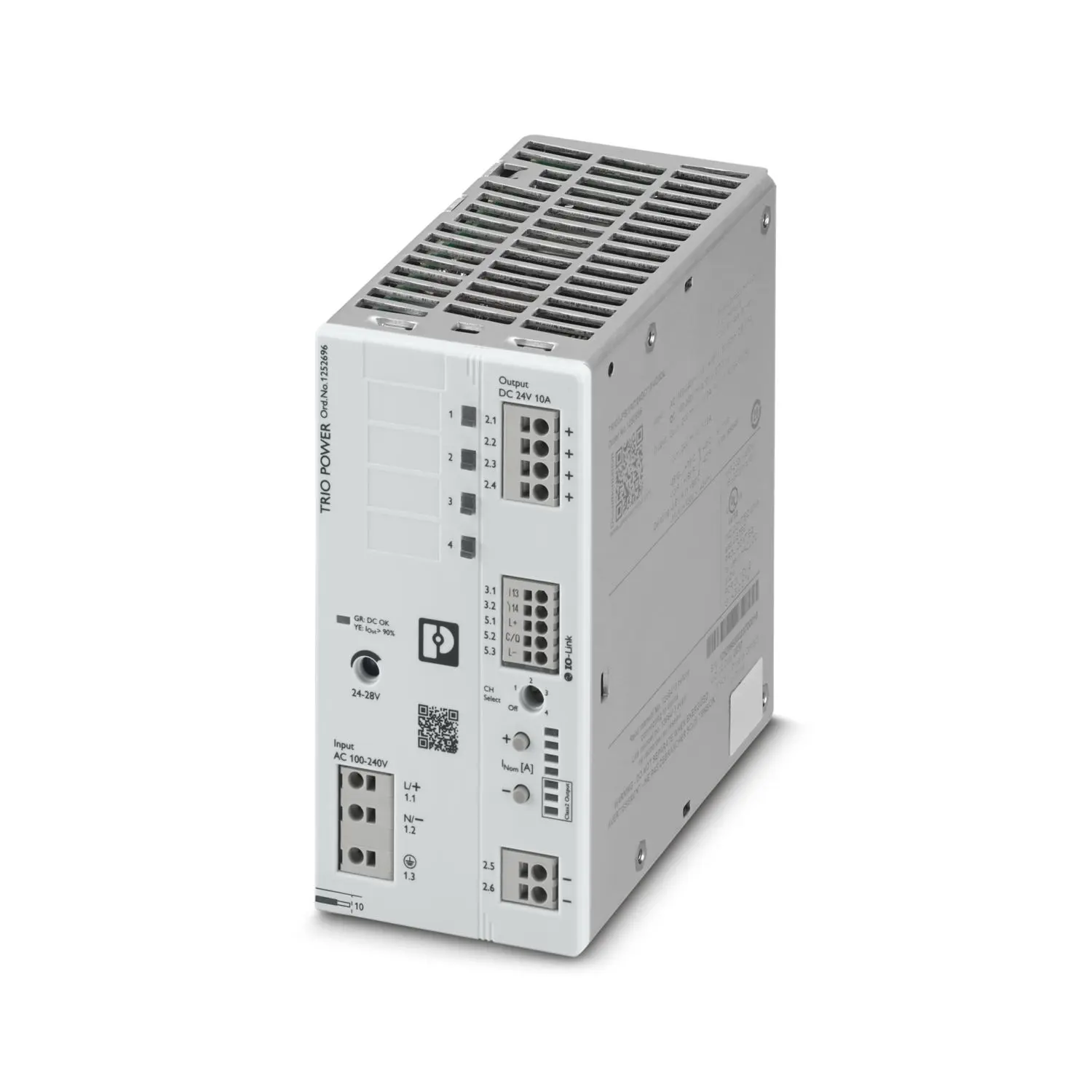 Produktfoto 1 von Phoenix Contact TRIO3-PS/1AC/24DC/10/4C/IOL DIN-Schienen Netzteil 24V / 10A 240W 240V