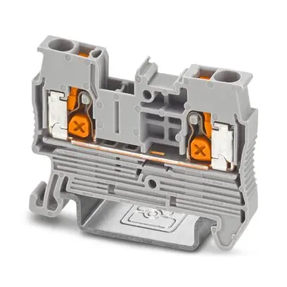 Produktfoto 1 von Phoenix Contact Anschlussklemmenblock für Durchkontaktierung 2 Grau, 4 mm², 800 V Einsteck-Anschluss