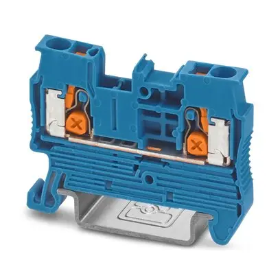 Produktfoto 1 von Phoenix Contact Anschlussklemmenblock für Durchkontaktierung 2 Blau, 4 mm², 800 V Einsteck-Anschluss