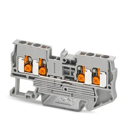 Produktfoto 1 von Phoenix Contact Anschlussklemmenblock für Durchkontaktierung 4 Grau, 2.5 mm², 800 V Einsteck-Anschluss