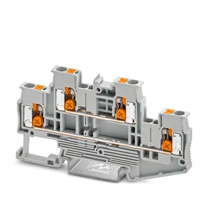 Produktfoto 1 von Phoenix Contact Doppelstock Reihenklemmen 2 Grau, 2.5 mm², 800 V Einsteck-Anschluss