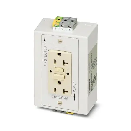 Produktfoto 1 von Phoenix Contact EM-DUO 120/20/GFI/AUX Polycarbonat Steckdose Beige