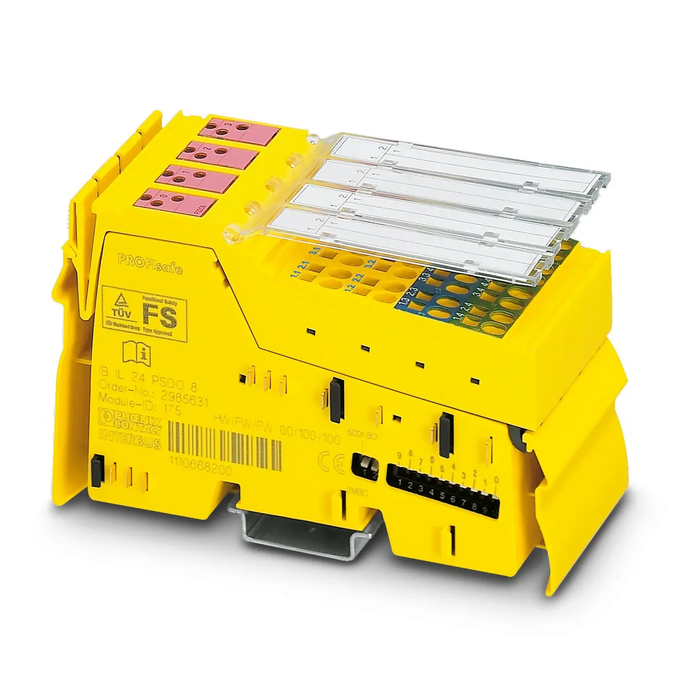 Produktfoto 1 von Phoenix Contact DE IB IL 24 PSDO 8 Sicherheitsmodul Digital Eingang  Digital Ausgang 7,5 V