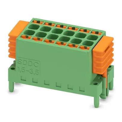 Produktfoto 1 von Phoenix Contact SDDC Printklemme 90 °, 12-polig / 2-reihig, Raster 3.5 mm