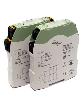 Produktfoto 1 von Elesta DIN-Hutschiene SMF4 Zwangsgeführte Relais, Spule 24V dc / 1.25 W, 4-polig / 10A, 2 Schließer/2 Öffner