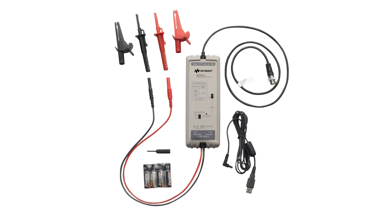 Produktfoto 1 von Keysight Technologies N2891A N2891A Oszilloskoptastkopf Differenzial 1000:1 dB 70 MHz 7000 V