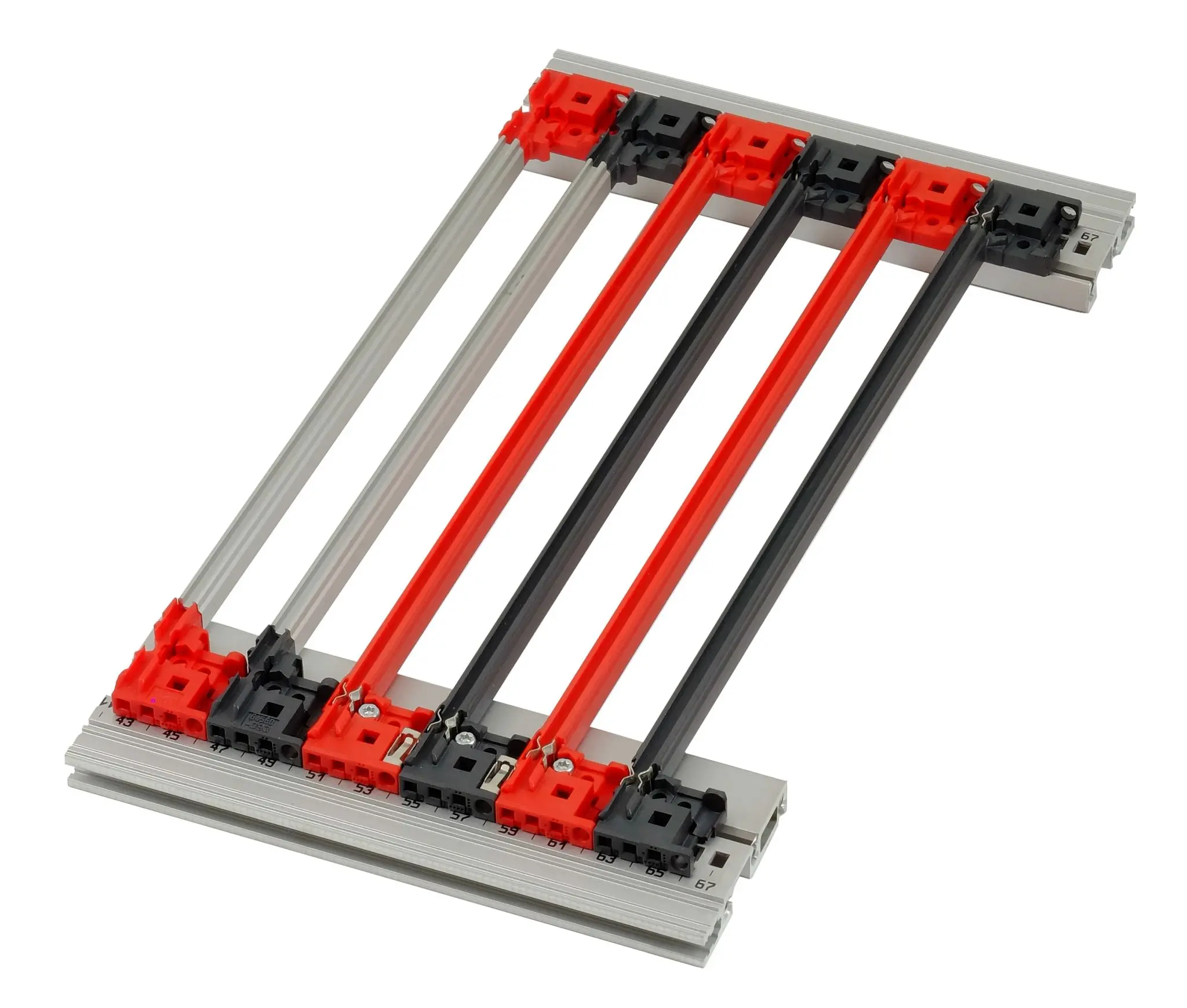 Produktfoto 1 von nVent SCHROFF Führungsschiene, Polycarbonat, 2456, 2 mm breit, 160 mm hoch, 160 mm tief