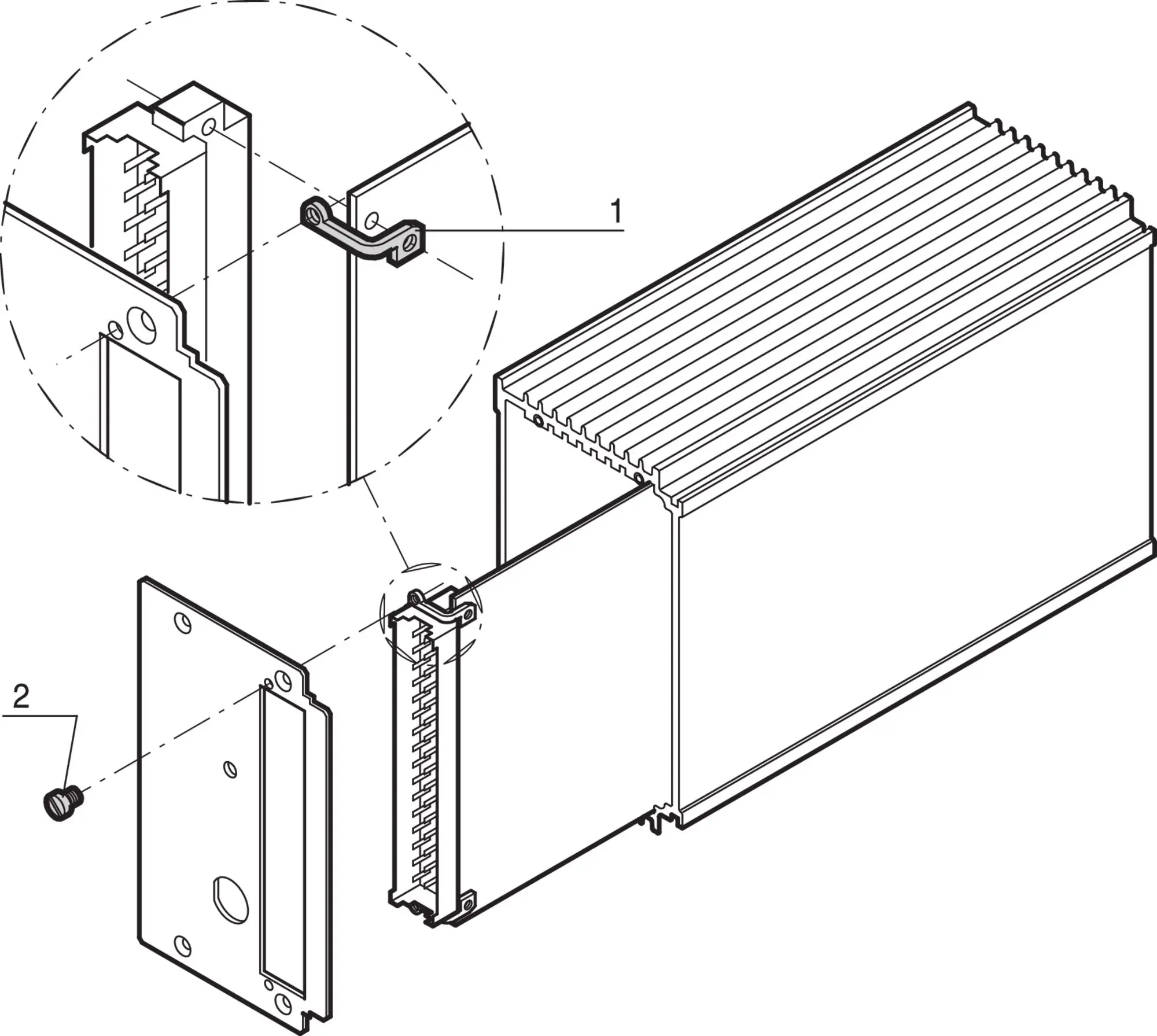 Produktfoto 1 von nVent SCHROFF 30809 Deckelplatte, Halter für Kassetten, Edelstahl, 10 Per Pack Stück