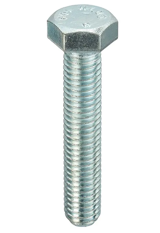 Produktfoto 1 von RS PRO M16 mm x 100 mm Sechskantschraube, Stahl Glanzzink, DIN 933