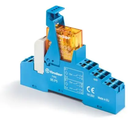 Produktfoto 1 von Finder 48 Elektromechanisches Interfacerelais 12V, 1-poliger Umschalter DIN-Hutschiene