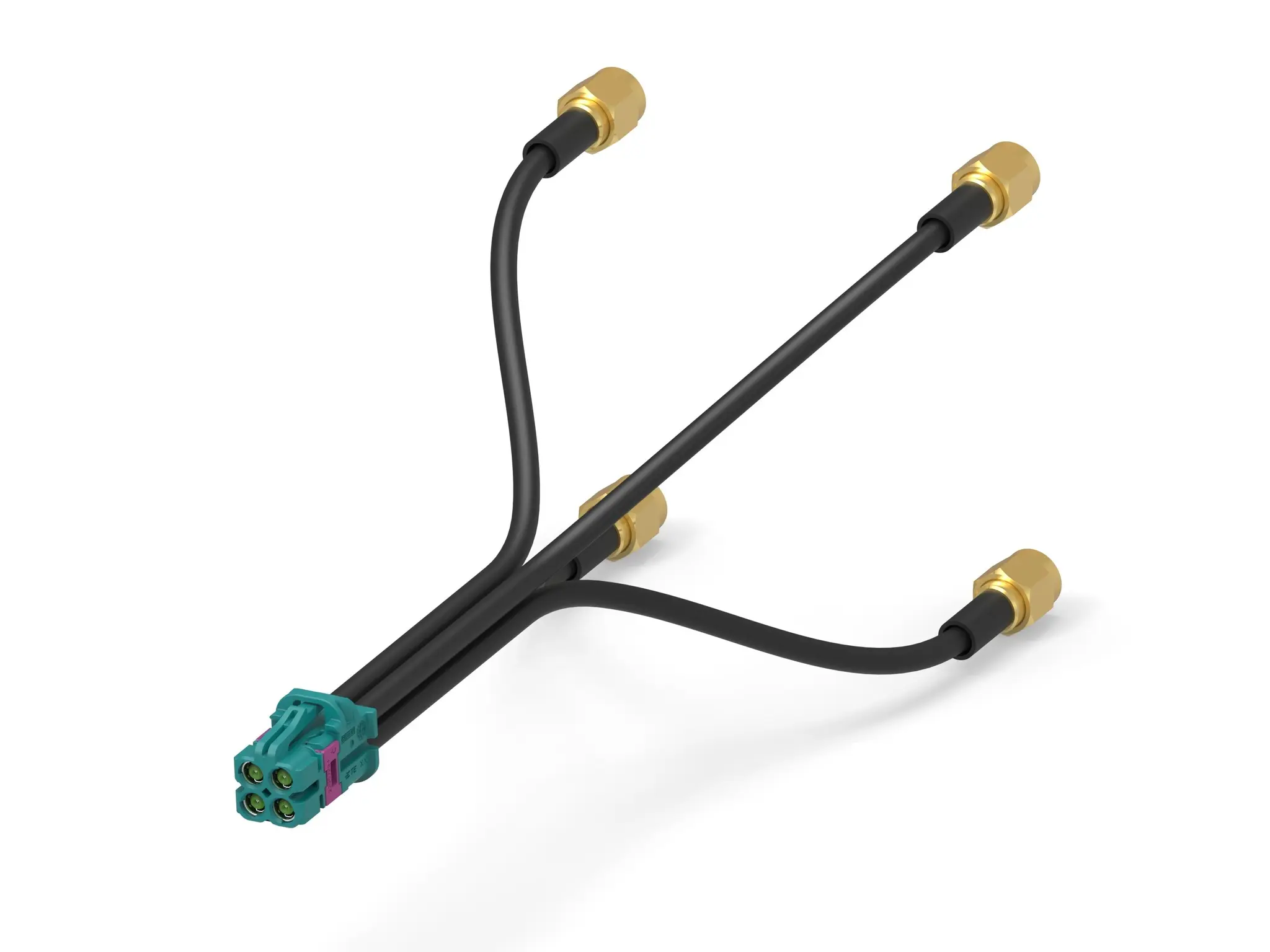 Produktfoto 1 von TE Connectivity 2081346 Koaxialkabel, 50 Ω Stecker, 1 m / Gerade, Schwarz