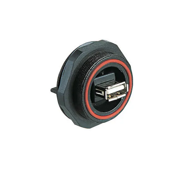 Produktfoto 1 von Bulgin, Gerade Standard Buccaneer - USB USB-Steckverbinder Buchse USB Typ A 1, Panel USB 2.0 IP68