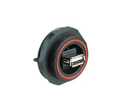 Produktfoto 1 von Bulgin, Gerade Standard Buccaneer - USB USB-Steckverbinder Buchse USB Typ A 1, Panel USB 2.0 IP68