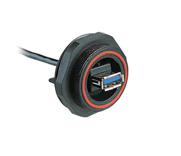 Produktfoto 1 von Bulgin, Gerade Standard Buccaneer - USB USB-Steckverbinder Buchse USB Typ A 1, Panel USB 3.0 IP68