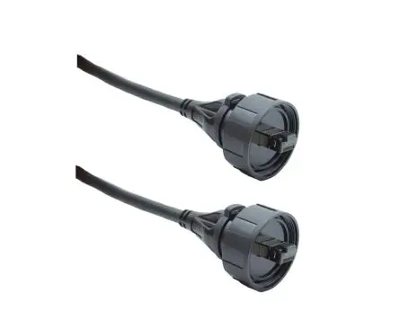 Produktfoto 1 von Bulgin Standard Buccaneer - Ethernet Cat8 Ethernet-Kabel, 5 m, Schwarz Abgeschirmt Geschirmt, Aussen ø 38.1 mm Außen-ø ,