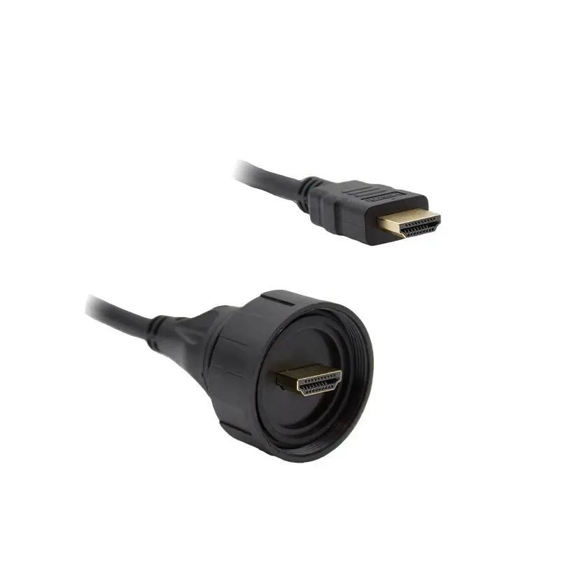 Produktfoto 1 von Bulgin Standard Buccaneer - HDMI HDMI-Kabel A HDMI Stecker B HDMI Stecker Ultra-Hochgeschwindigkeit 8K max., 2m, Schwarz