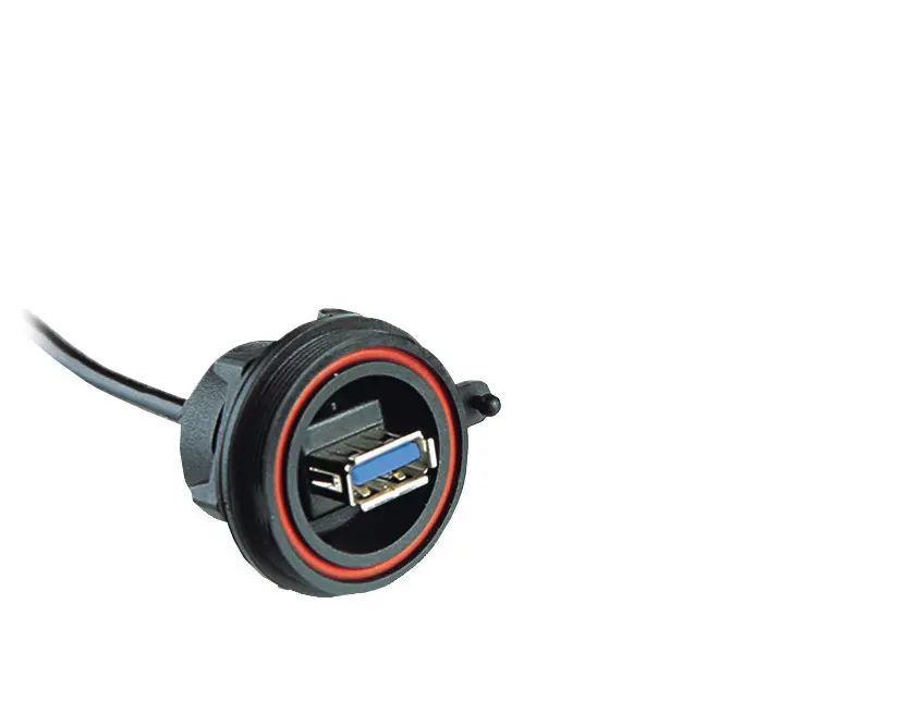 Produktfoto 1 von Bulgin, Gerade Standard Buccaneer - USB USB-Steckverbinder Buchse USB Typ A 1, Panel USB 3.0 IP68